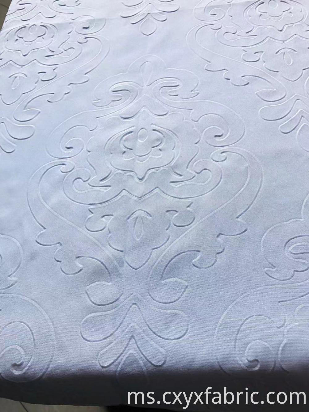 White 3d Emboss Fabric